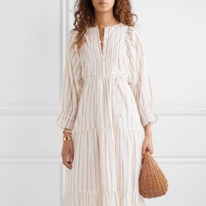 Apiece Apart striped cotton midi dress